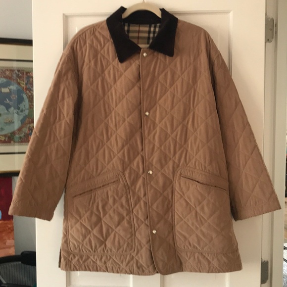 Burberry Other - Burberry Men’s Tan Quilted Jacket w/plaid liner